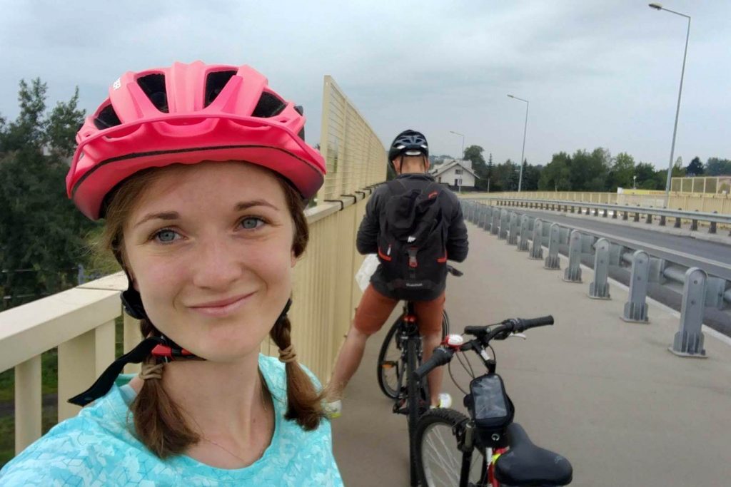 wyprawa rowerowa Pogórze Rożnowskie, początek most w Mościcach