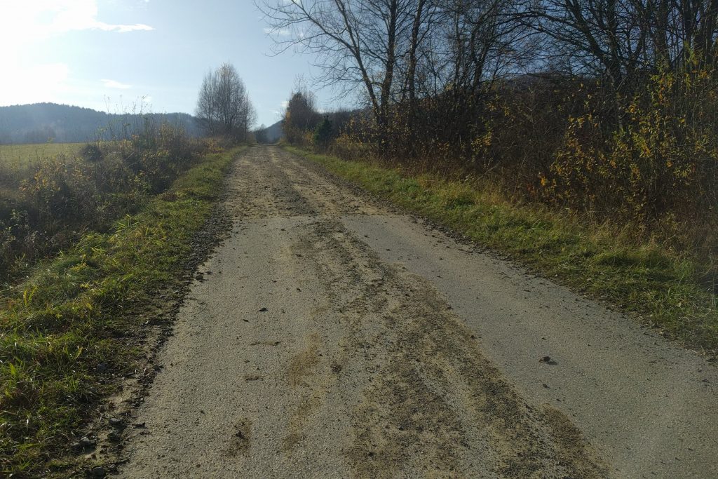 początek drogi na górę Jawor