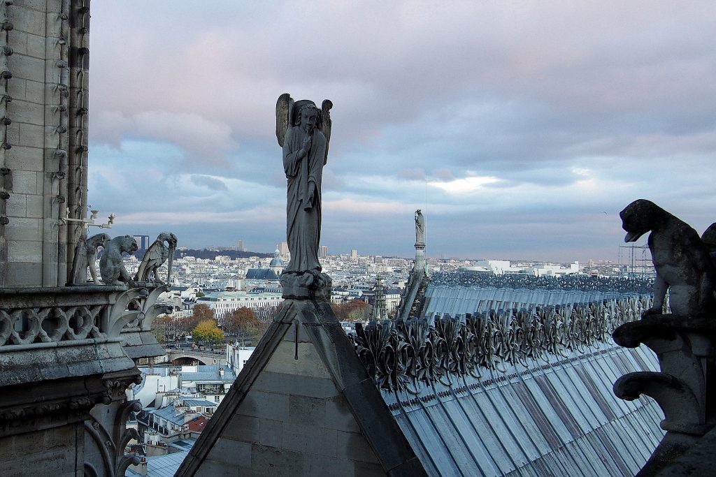 Paryż widok z katedry Notre Dame