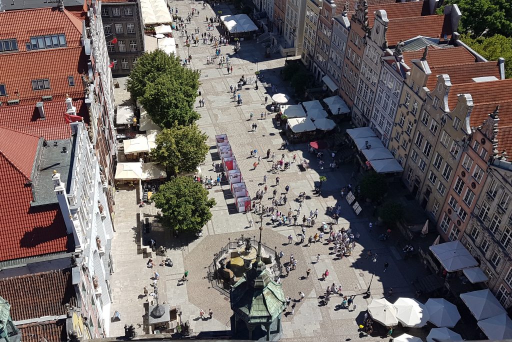 Gdańsk- widoki z wieży ratuszowej.