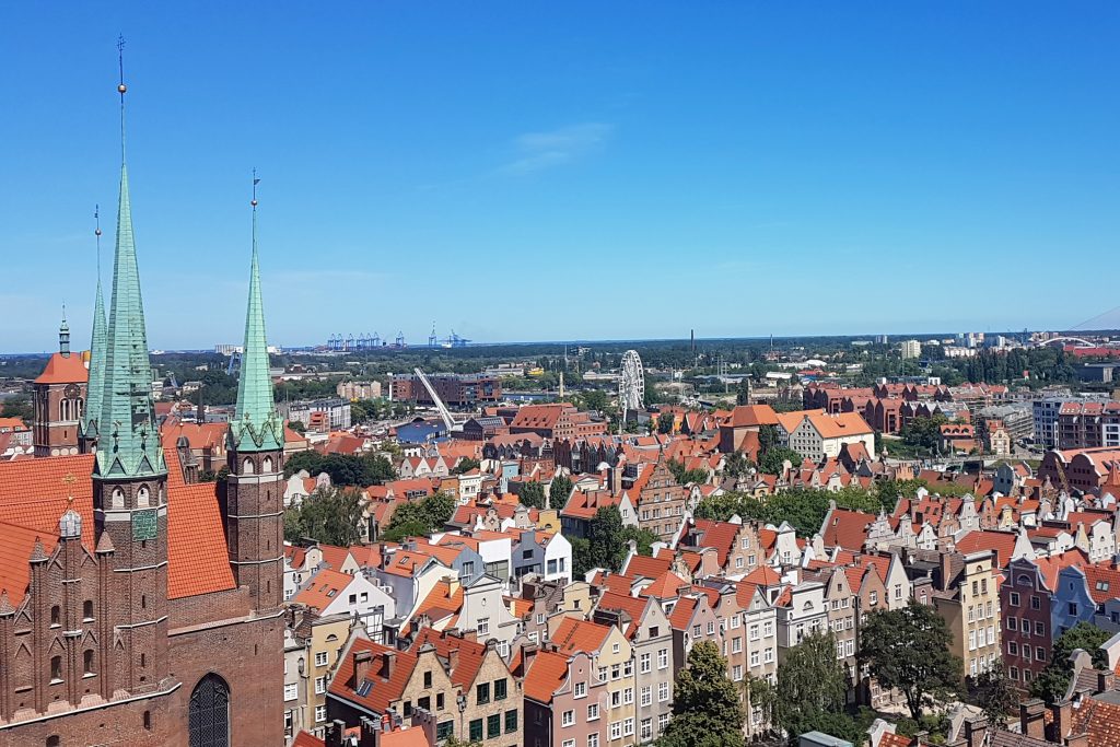 Gdańsk- widoki z wieży ratuszowej.