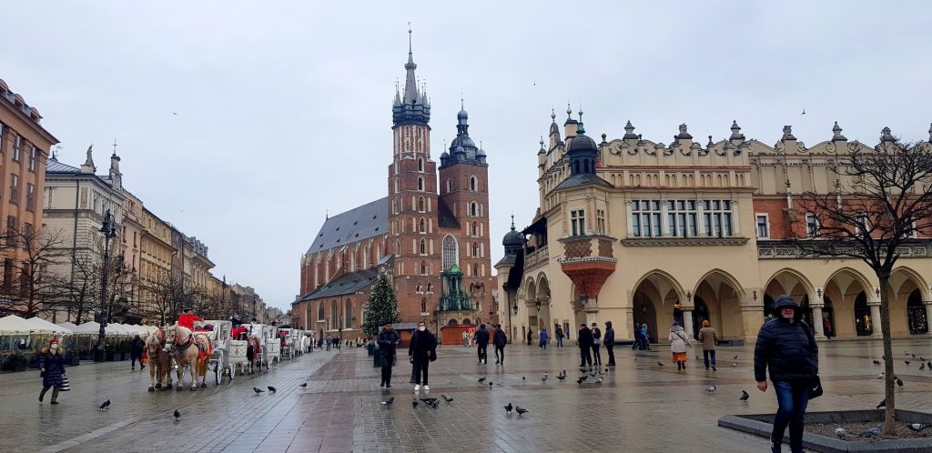 Krakowski Rynek (w czasach pandemii)