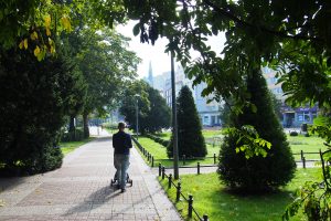 Park w Kołobrzegu- spacer z wózkiem