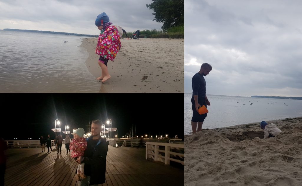 Chłodno na plaży ale nogi gołe:)