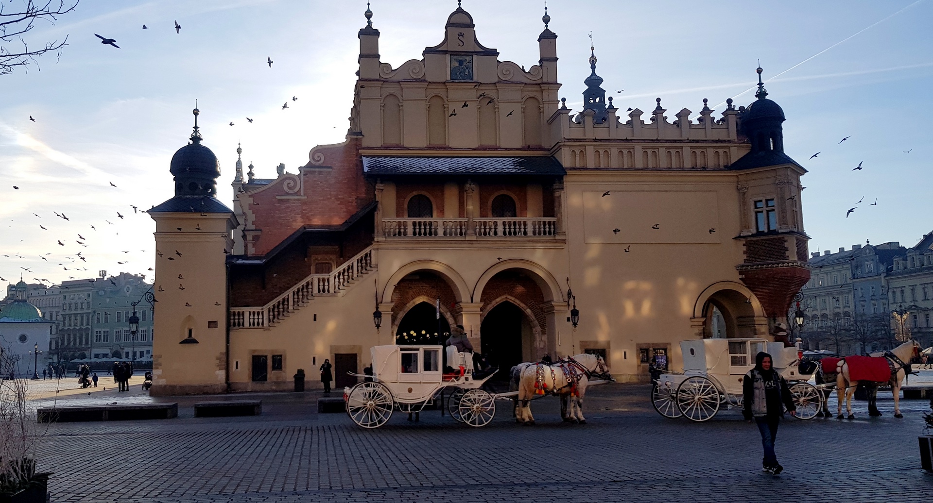 Krakowski Rynek - sukiennice i konie